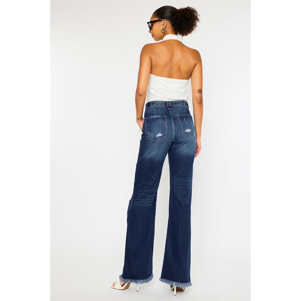 NWT KanCan Jules Ultra High Rise 90's Flare Distressed Jeans Size 27 Grunge - Picture 3 of 9